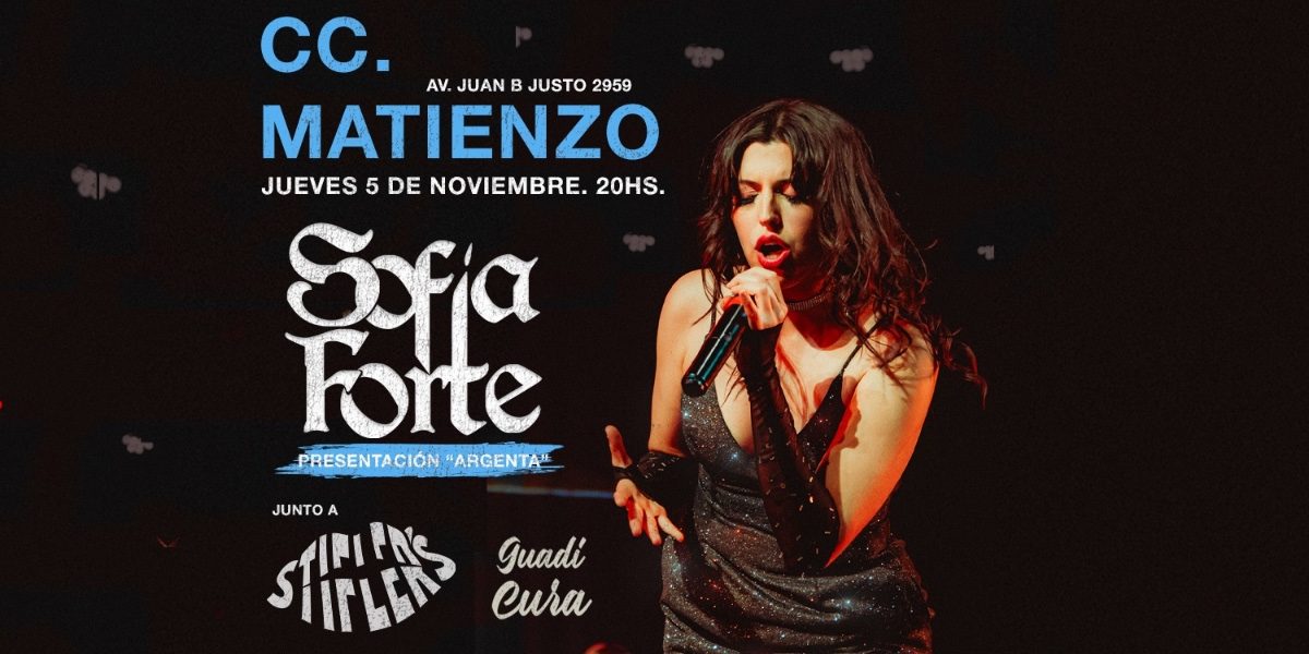 Sofía Forte en vivo junto a Stiflers Mom & Guadi Cura